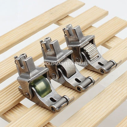 1379★  New double roller presser foot, flat car thick material leather curtain cotton coat all-steel multi-functional roller presser foot★