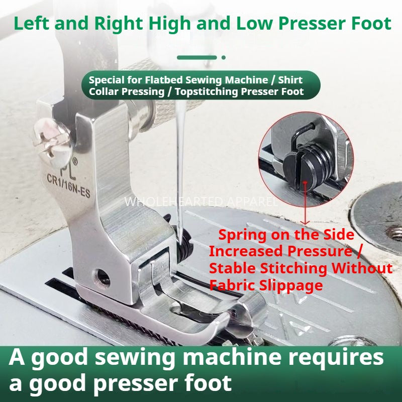 1546★  Flat car ES with spring compound collar presser foot, upper collar waist bright line pressure collar pressure shirt special presser foot sewing★