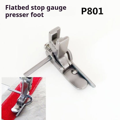 1287★ Pied-de-biche à largeur réglable et butée étroite pour chariot plat, pied-de-biche à tige de guidage réglable pour chariot plat P801 P803★