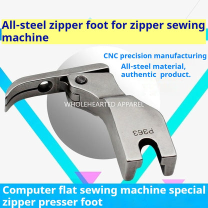 1360★ Nouveau pied-de-biche pour fermeture éclair P363, pied-de-biche plat tout acier pour machine à coudre, pied-de-biche étroit 0,3, pied-de-biche étroit pour machine à coudre★