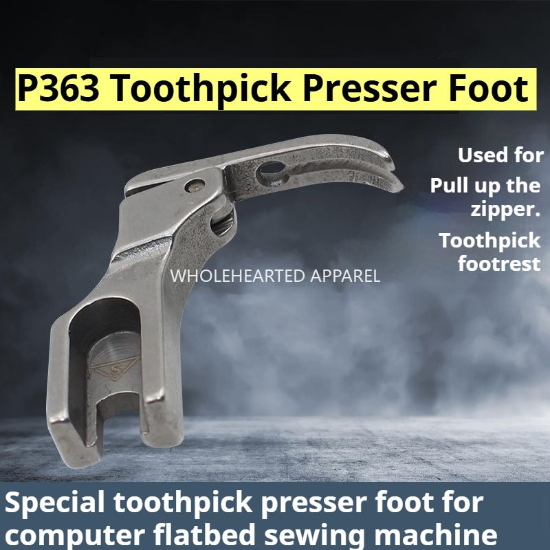 1325★ Prensatelas para palillos de dientes para cremalleras de acero P363, prensatelas para cremalleras estrechas, prensatelas para cremalleras superiores 0,3★