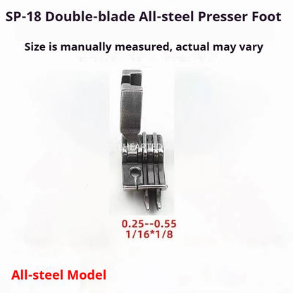 1050★  Flat car with knife presser foot All-steel double three-knife presser foot Jeans back bag tangential presser foot Unilateral double knife stop presser foot★