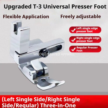 1091★  New flat car six 6-in-1 presser foot multi-function presser foot multi-adjustment left and right unilateral rib positioning wrinkle★