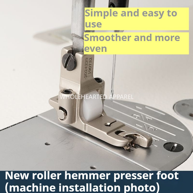 1650★  New roller 0.3 stop crimping presser foot electroplating all-steel flat car universal folding hem presser foot sewing accessories★