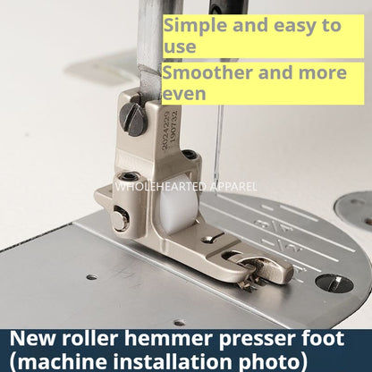 1650★  New roller 0.3 stop crimping presser foot electroplating all-steel flat car universal folding hem presser foot sewing accessories★