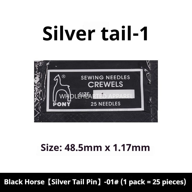 1514★ Aiguilles à broder indiennes authentiques PONY, marque cheval, marque cerf, queue dorée, 25 pièces/sachet★