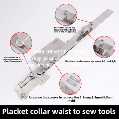1458★  Flat car new placket comes and goes sewing, flat car comes and goes sewing, oversewing device, sleeve sewing multi-functional special auxiliary device