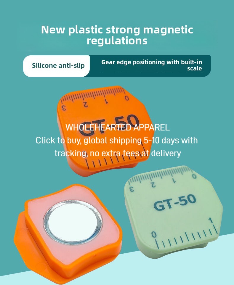 1598★  [Accurate rib] New flat car plastic magnet sizing fabric anti-roll rib with scale multi-function locator sewing machine accessories
