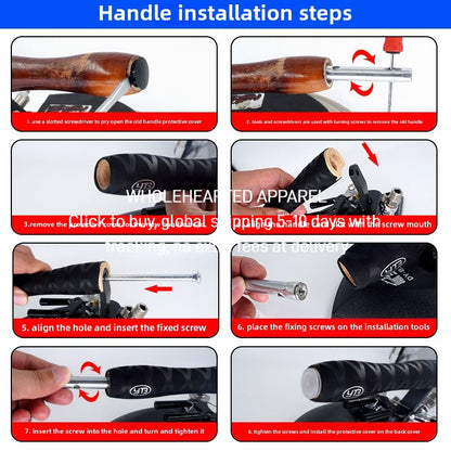 1476★  Dingyu industrial iron, solid wood handle, rubber wrap, comfortable grip, Shengtai iron replacement handle is easy to install