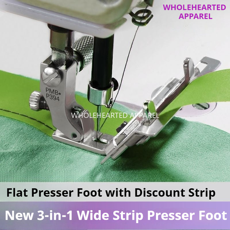 1769★ Pied presseur fronceur large réglable 3 en 1 PMB New P394 pour ruban et garniture★