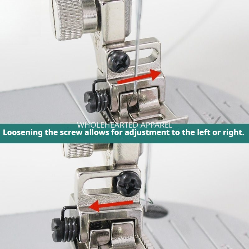 1743★ SY-39S All-Steel Adjustable Double-Spring Presser Foot for Computerized Flat-Bed Sewing Machines, Left and Right Edge-Stitch Topstitching, High/Low Setting, Anti-Skip Design★