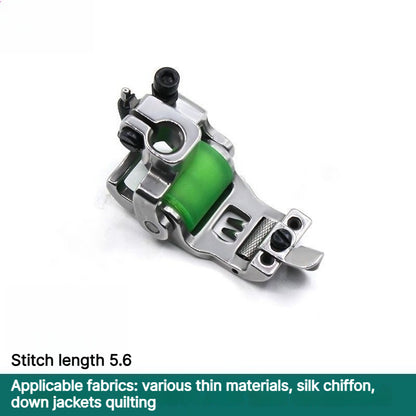 1029★ New Arrival 2 | More Options | Full-Steel Roller Presser Foot for 3-Needle 5-Thread Coverstitch Machines, Small Square Head, Large Platform.