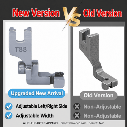 1421★ New T88 Multi-Purpose Adjustable Invisible Zipper Presser Foot for Computerized Flatbed Sewing Machines, Left/Right Single-Side Use