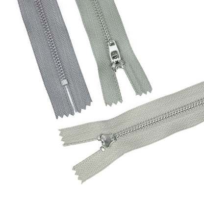 3074  New No. 3 white copper closed tail spring head work size tail with strong locking, special for pants placket zipper