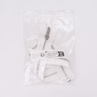 3103  Zipper No. 5 platinum open tail long slider black and white cloth edge metal silver tooth clothing bag DIY daily necessities available