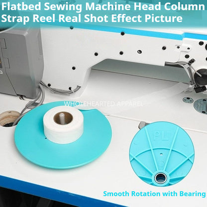 1740★ Bandeja de cinta de encuadernación de altura ajustable para poste del cabezal de máquina de coser de cama plana, accesorio para máquina de coser de material ABS★