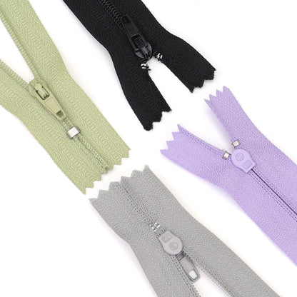 3085  Zipper No. 3 nylon closed end work code with color automatic head multi-color cloth edge zipper electric white front and rear stop clothing is suitable for