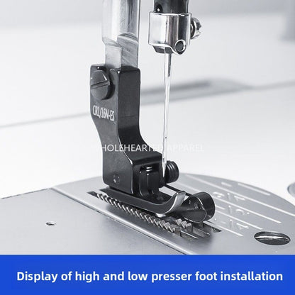 1688★  New (black titanium steel) spring high and low presser foot wear-resistant, smooth and not easy to oxidize, upper collar compound collar presser foot thin and universal