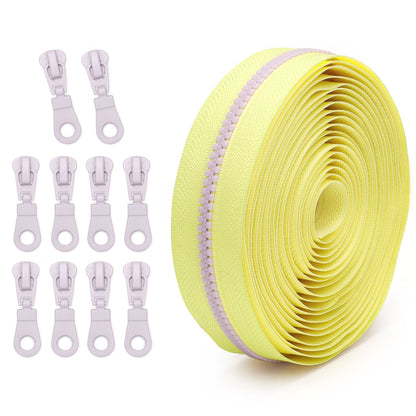 3078  Zipper No. 5 rubber tooth color matching luggage jewelry can be used for 4.5 meters + 10 follow-up tooth color Jitong heads = 1 pack