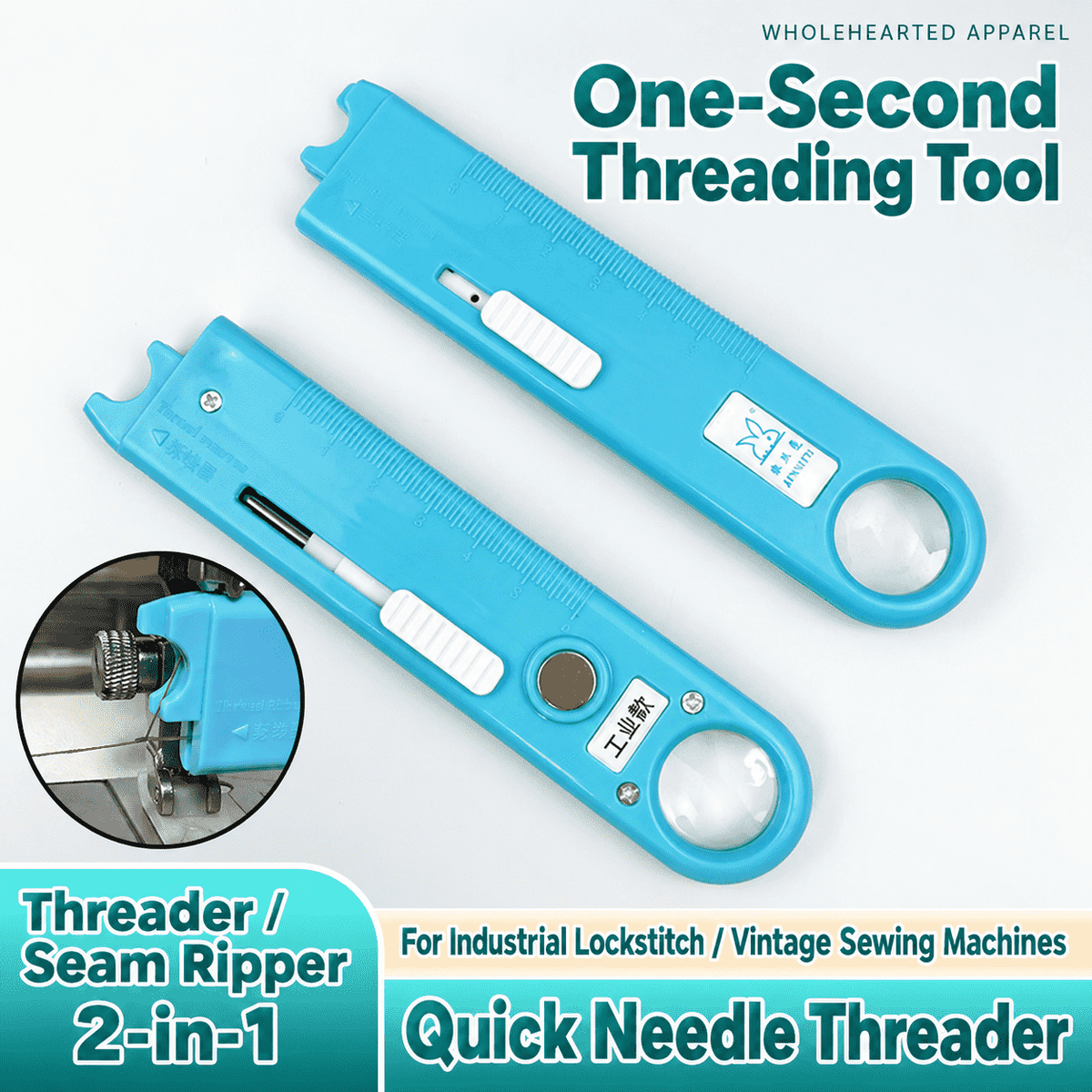 1059★ New Arrivals 2 | More Options | Universal Quick Needle Threader with Seam Ripper for Industrial and Vintage Home Sewing Machines.