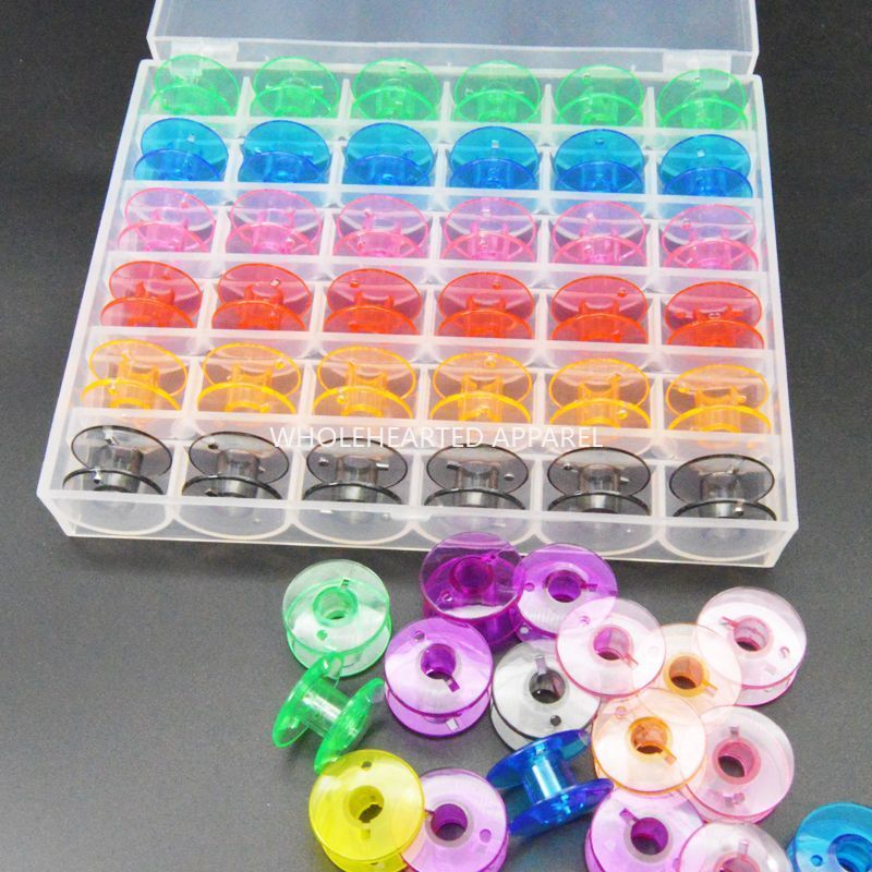 1865★ Colorful Plastic Bobbins with Storage Box for Domestic Electric Sewing Machines★