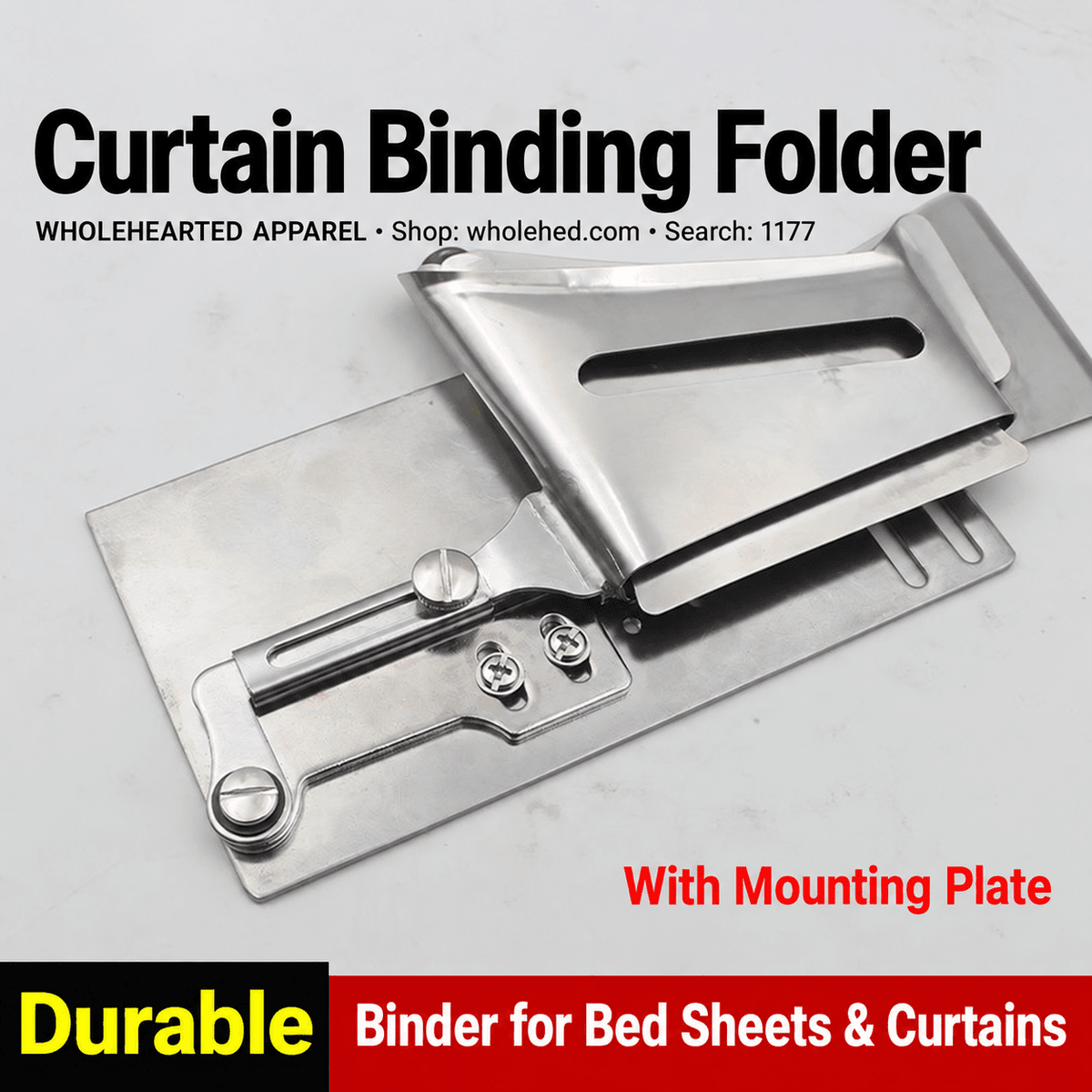 1177★ Curtain Hemming and Edge Binding Folder for Industrial Sewing Machines