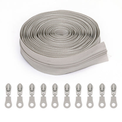 3071  Zipper No. 3 is wearing a solid color nylon set, luggage zipper, various packages 4.5 meters + 10 color Jitong heads = 1 pack