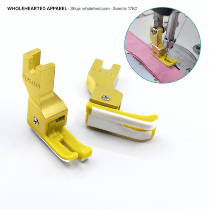 1780★ Yellow Plastic High-Low Presser Foot for Computer Sewing Machine, Topstitching and Waistband Sewing Durable Gold Finish.