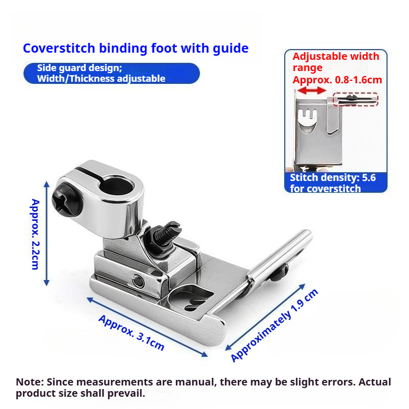 1873★ Prensatelas de encuadernación estrecha para máquinas Coverstitch, calibre de aguja de 5.6 mm★