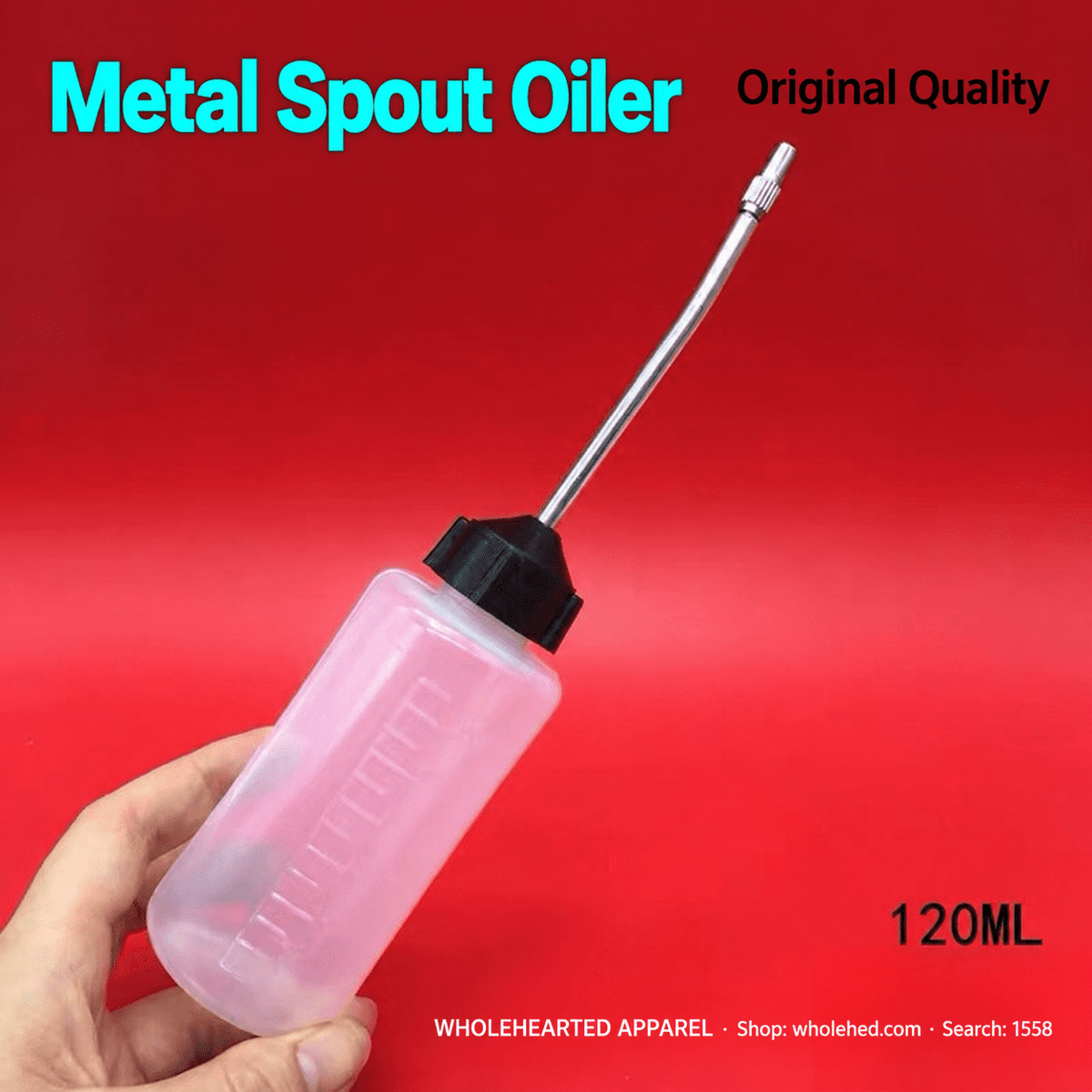 1558★ Botol Minyak Mesin Jahit Impor dengan Corong Logam Presisi untuk Perkakas Listrik, Sepeda, dan Peralatan Rumah Tangga