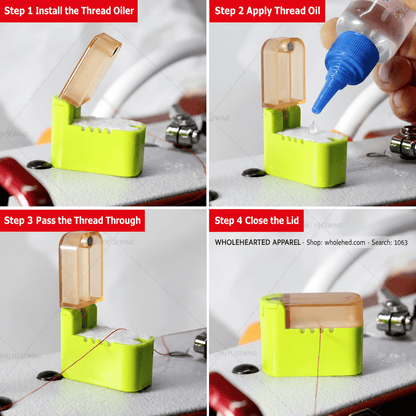 1063★ Lubrificateur universel coloré pour fil de machine à coudre avec coupelle d'huile en silicone, aide à réduire la casse et l'effilochage du fil