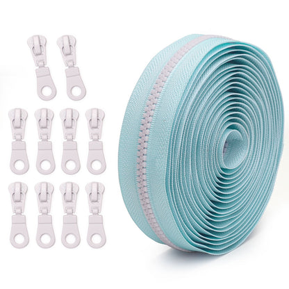 3078  Zipper No. 5 rubber tooth color matching luggage jewelry can be used for 4.5 meters + 10 follow-up tooth color Jitong heads = 1 pack