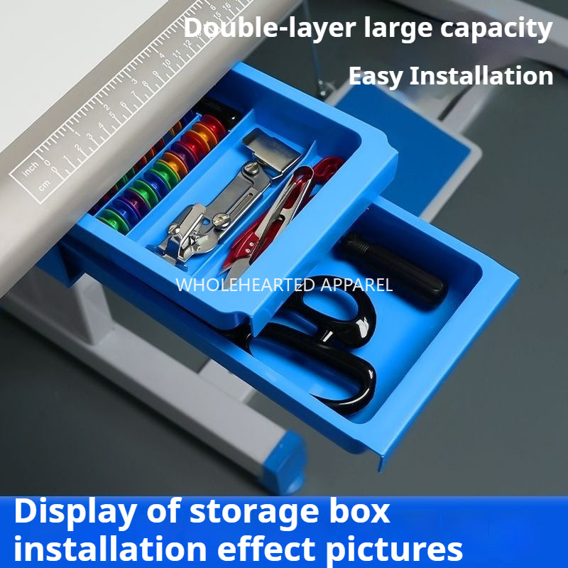 1727★  Sewing machine universal double-layer large-capacity storage drawer box presser foot scissors screwdriver widened storage sewing accessories★