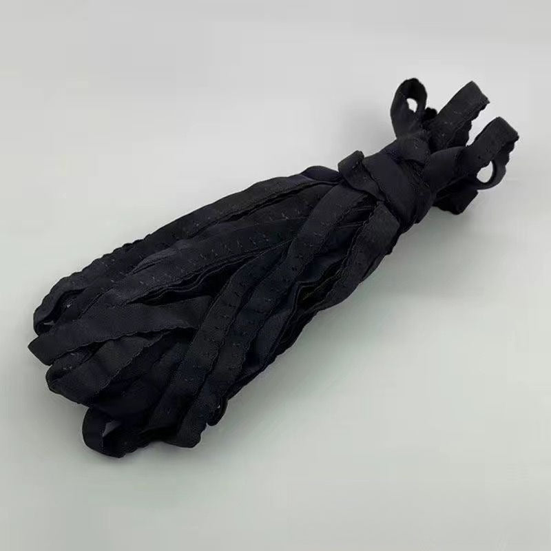 4501★ 1.2 cm doppellagiges Umschlag-Gummiband mit Picot-Kante für Kleidungsausschnitte.