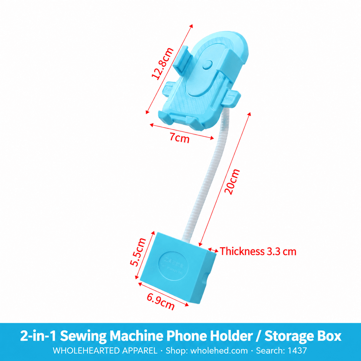 1437★ Stoßfeste magnetische Handyhalterung für Industrie-, Overlock- und Coverstichmaschinen, um 360° verstellbar