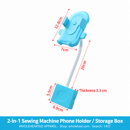 1437★ Stoßfeste magnetische Handyhalterung für Industrie-, Overlock- und Coverstichmaschinen, um 360° verstellbar