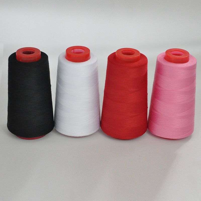 3053  Thread 402 Sewing Thread Household High Speed Thread Sewing Machine Pagoda Polyester Flat Car Large Roll Black and White Color