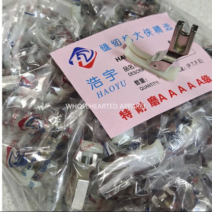 1715★  Sewing machine flat car plastic presser foot MT-18 white special wear-resistant 5A plastic presser foot leather Teflon★