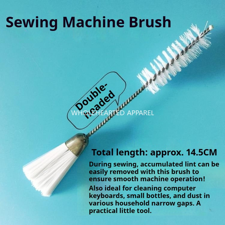 1665★ Cepillo de limpieza para máquina de coser Teclado de computadora Herramienta de limpieza de polvo de felpa interna mecánica Cepillo pequeño de cabezal simple y doble★