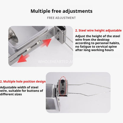 1001★ Nouveau dispositif d'enfilage de boutons haute efficacité, clip en forme de I pour la pose de boutons, boutons d'outillage, pièces détachées pour boutons, spécialement conçu pour les usines de confection★
