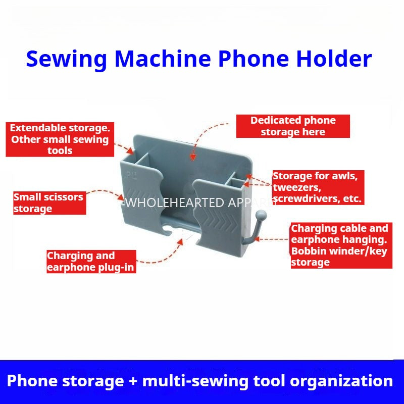 1327★  New plastic sewing machine, mobile phone storage box, sewing machine, mobile phone parking airport table fixed★