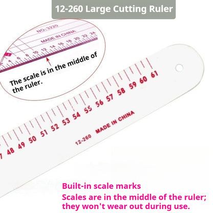 1290★  New 12-260 large curved ruler, plate ruler, clothing cutting tool, arc ruler, large knife ruler★