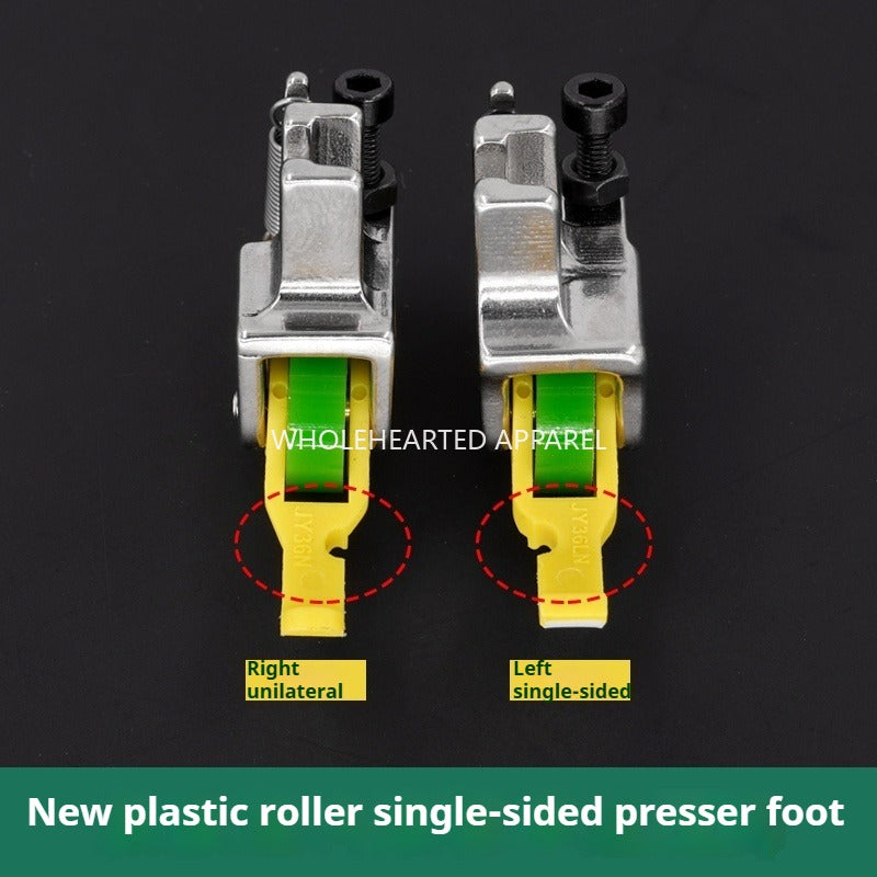 1004★ flat car new Teflon plastic roller unilateral presser foot JY36 unilateral upper zipper presser foot sewing machine accessories★
