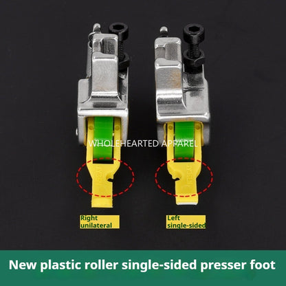 1004★ flat car new Teflon plastic roller unilateral presser foot JY36 unilateral upper zipper presser foot sewing machine accessories★