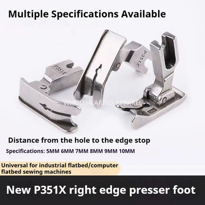 1033★  Flat car P351X right gear foot press car press bright and dark line thick material foot press sewing machine accessories universal★