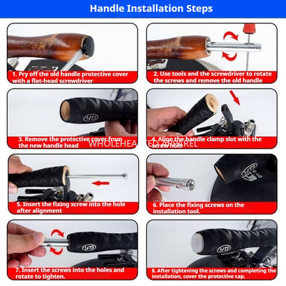 1476★  Dingyu industrial iron, solid wood handle, rubber wrap, comfortable grip, Shengtai iron replacement handle is easy to install★