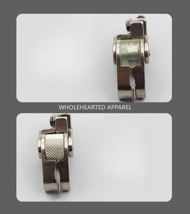 1204★ Pied presseur à rouleau plat pour voiture, nouveau pied presseur à abaissement de fosse, col supérieur, taille supérieure, pied presseur à abaissement de fosse haut et bas, ligne foncée, tangente, élastique★