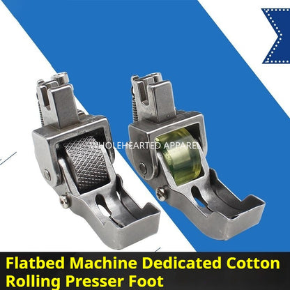 1314★  Flat car ship-type roller presser foot, thick material stepping on cotton quilting cotton presser foot, special cotton clothes quilt wheel presser foot★
