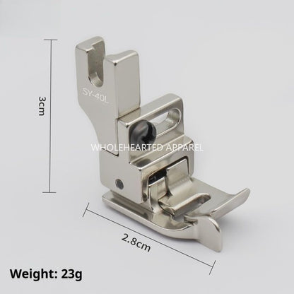 1744★ SY-40 Premium All-Steel Adjustable High/Low Presser Foot for Computerized Flat-Bed Sewing Machines with Knife Edge Guide for Edge-Stitch Topstitching★