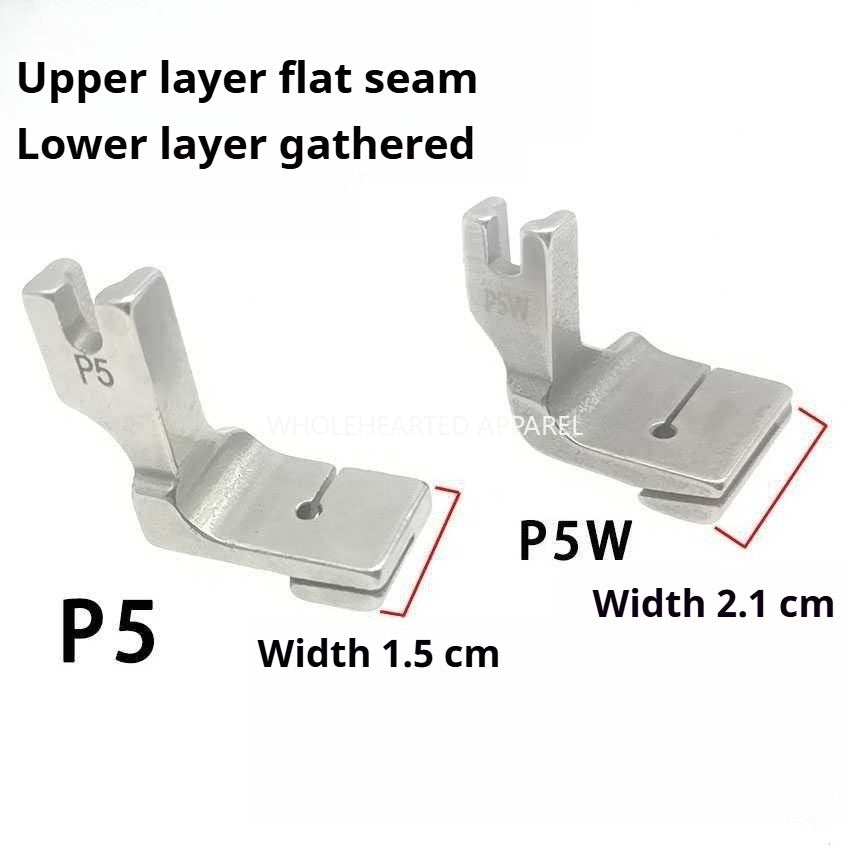1125★  Sewing machine shrink and fold patchwork presser foot computer flat car wrinkle pumping wrinkle pleated P5W two-layer seam upper flat and lower wrinkle★